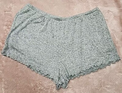   Colsie Women's Pull On Elastic Waist Sleep Shorts Size Large Gray Pockets 