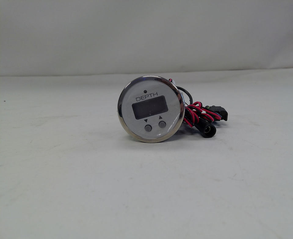 VEETHREE DIGITAL DEPTH GAUGE 2" W/ WIRES 67412 SILVER MARINE BOAT eBay