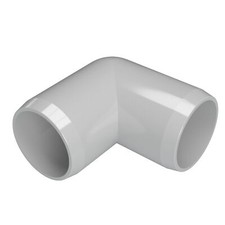 1/2" 90-Deg PVC Elbow Fitting, Gray 10-PK FORMUFIT Furniture Grade, USA Made