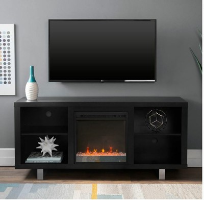 Tv Stand Electric Fireplace Modern Media Home Entertainment Center