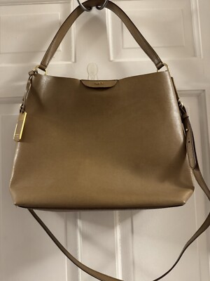 Lauren Tate Hobo Leather Bag Purse Tote Tan Ralph Lauren Classic Old Money