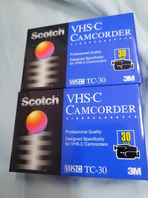 Vintage Scotch VHS-C Camcorder Video Cassette TC-30 New Old Stock