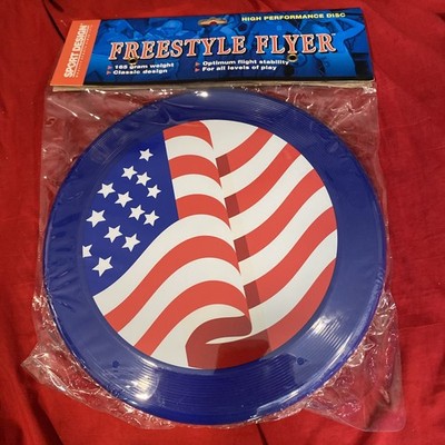 Freestyle Flyer 165g Ultimate Disc Frisbee - American Flag Design - BLUE - NIP
