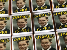 24 X Personalised Milk Chocolate Birthday Favour Add Your Own Photo
