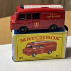 VTG Matchbox Lesney # 57 Kent Brigade Land Rover Fire Truck with Box