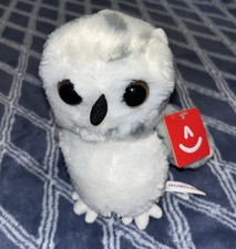 Aurora World Mini Flopsie Plush Stuffed Animal 8 Inch - Snowy Owl New with Tag