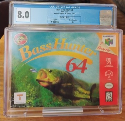N64 Bass Hunter 64 Sealed CGC 8.0 A+ Nintendo 64