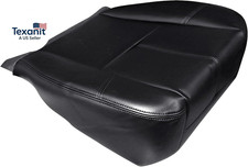 Driver or Passenger Side Bottom Replacement Leather Seat Cover Black Compatible