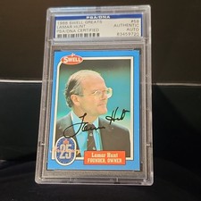 1988 Swell Football Greats Hall of Fame Auto Lamar Hunt #58 PSA Chiefs Texans