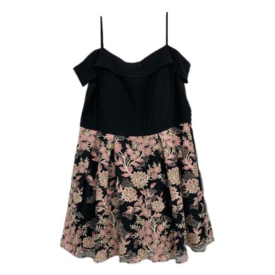 Morgan & Co. Black Pink Embroidered Tulle Off the Shoulder Mini Dress | Size 20W | eBay Morgan & Co. Black Pink Embroidered Tulle Off the Shoulder Mini Dress | Size 20W | eBay