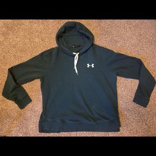 Under Armour Storm Womens XL Green Fleece Pullover Hoodie Logo