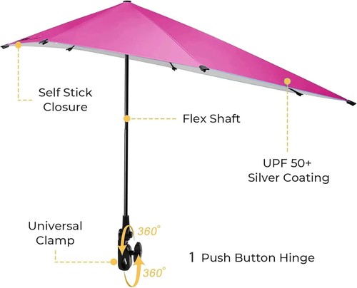 Beach Umbrella Chair, Beach Chairs for Adults, Shade Chair with Umbrella Fold... - Picture 6 of 6