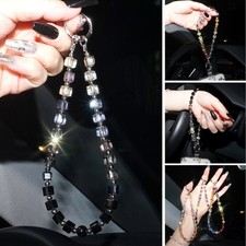 Beaded Phone Wrist Strap, Cellphone Chain Bracelet, Keychain, Colorful Wristlet