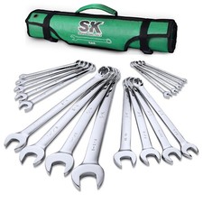 Sk Combination Wrench Set Sae 14 To 1-14 18-piece Superkrome Finish Prem