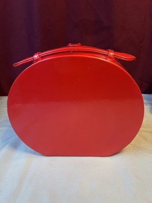 Nina Ricci bright red embossed Apple make up toiletries or purse new condition