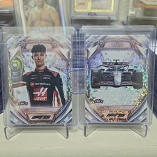2025 Topps Chrome Diamond F1 Oliver Bearman Rookie MoneyGram Haas 2 Card Lot