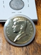 John F. Kennedy Inaugurated President January 20, 1961 Brass Medal 1-5/16"