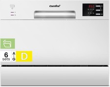 COMFEE' 2026 New Upgraded Table Top Dishwasher with 6 Place Settings, Mini Count