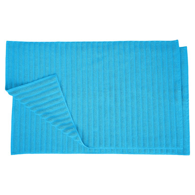 Superior Striped Bath Mat 2-Pack 100 Combed Cotton Luxury Spa Ribbed Texture