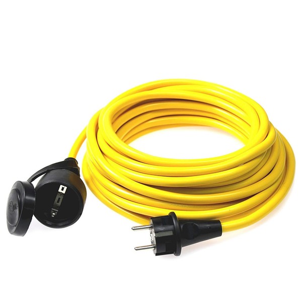 VerläNgerungskabel 5M 230V 16A IP44 Schutzkontakt Gelb Outdoor As - Schwabe-image