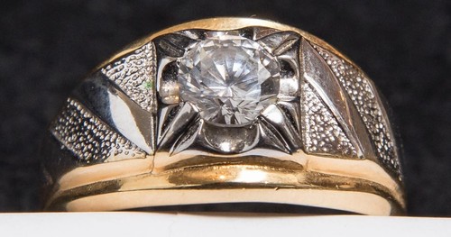 18K Gold Plated Costume Jewelry Ring Mens Size 11.5 Fashion - Picture 5 of 5
