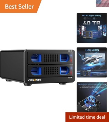 Hot Swappable Aluminum HDD Enclosure for 2.5''/3.5'' Drives - Easy Tool-Free Setup
