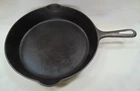 Griswold #8 small logo 704E restored cast iron skillet, Flat, free U.S. shipping