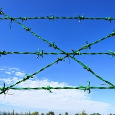 7.7m PVC Coated Galvanized Barbed Wire Livestock Paddock Field Security Fence