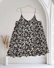 Show Me Your Mumu Animal Print Babydoll Swing Dress Women’s Medium 