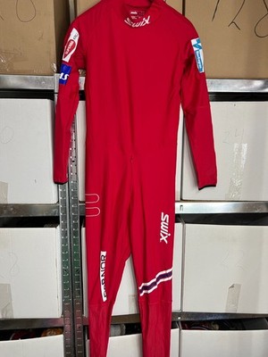Swix One Piece Cross Country Ski Suit Mens Large Racing Ski X-Country Red