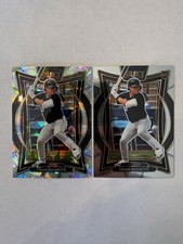 2025 Panini Select Prizm Cracked Ice + Base Chase Meidroth #55 White Sox RC