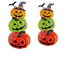 Halloween Yard Stake Pumpkin Halloween Decoration for Porch Courtyard Lawn