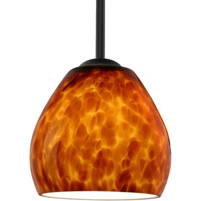 Besa Lighting 1TT-412218-BK Bolla 1 Light Black Stem Pendant Ceiling Light
