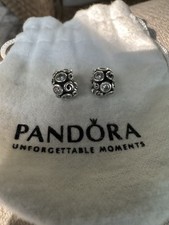 Retired Pandora Clear Primrose Path Charm CZ stones 2 charms