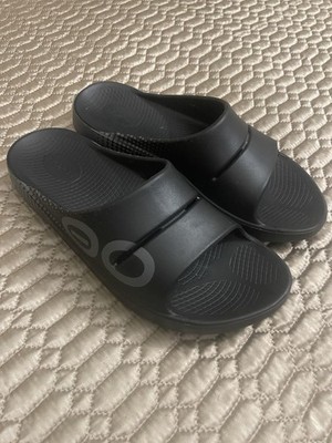 Oofos Ooahh Athlete Recovery Black Slide Sandals Mens 13 Womens 11 EU 44 Comfort Oofos Ooahh Sport Slide Mens 11 Black Recovery Sandals EU 44  main image 4
