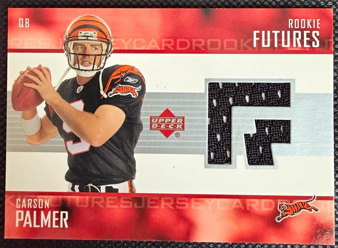 Upper Deck 2003 Rookie Futures Carson Palmer #RF-CP Bengals RC Rookie Patch MEM