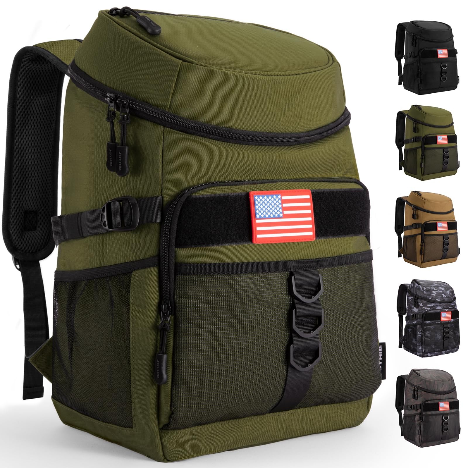 Tactical Insulated Backpack Cooler Holds 36 Cans with 2 Compartments-image