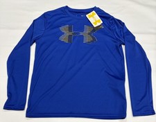 NWT UNDER ARMOUR Heatgear Boy  s Pullover Graphic Shirt Blue Size Youth Medium