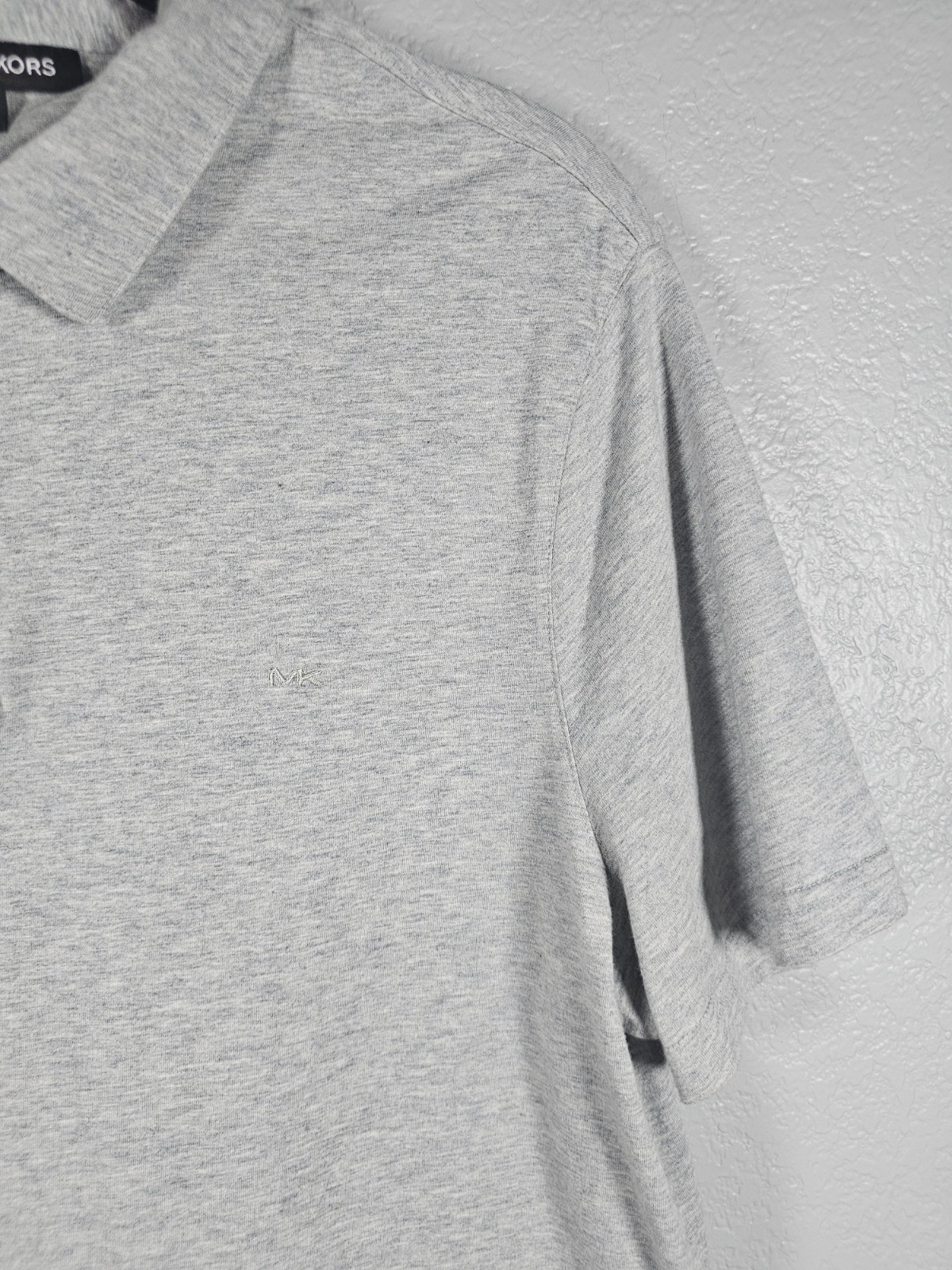 Michael Kors Mens XL Polo Shirt Short Sleeve Gray Logo Designer Luxury Collared thumbnail 5