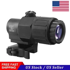G33 Sight Scope 3X Magnifing w/ Switch to Side Mount Quick Detachable 20mm Rail