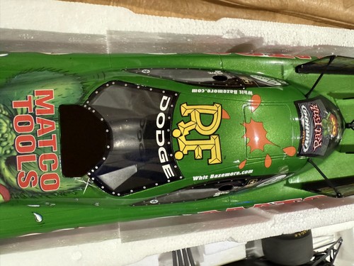NHRA Matco Tools Rat Fink Whit Bazemore Dodge Funny Car Matco Tools 1:16 Limited - Afbeelding 11 van 15