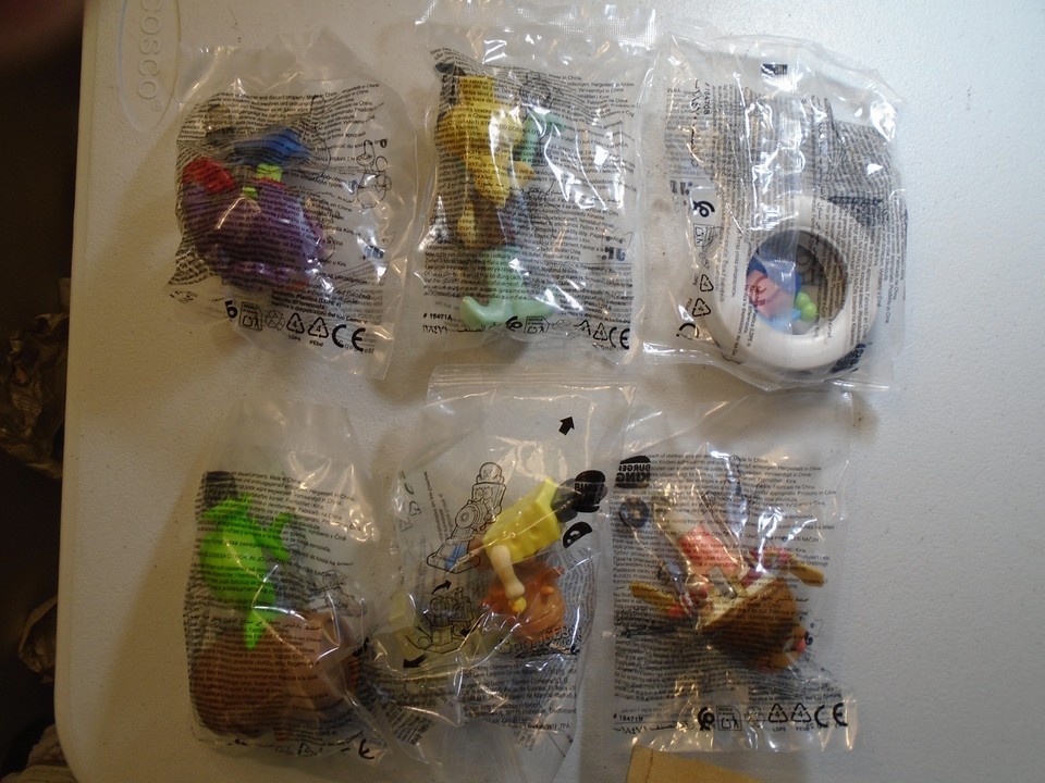 2025 BURGER KING SPONGEBOB MOVIE TOYS ( COMPLETE SET OF 6 FIGURES ...