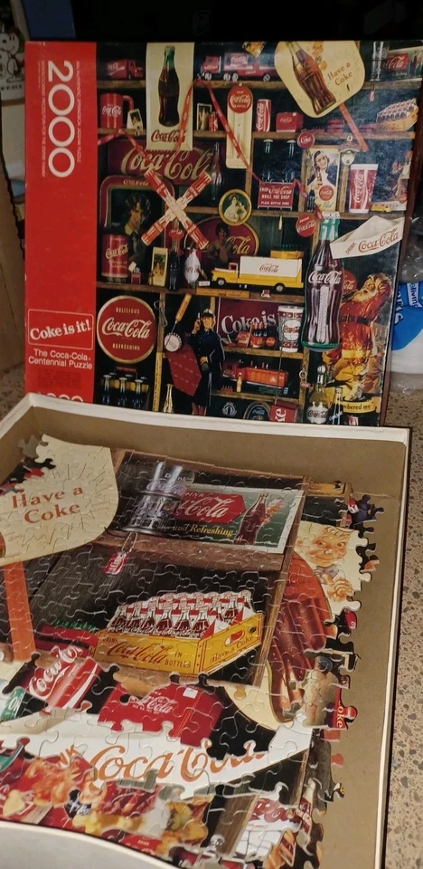 VTG Springbok 2000 Pc. Coca Cola Centennial Puzzle 1986 NEW Coke Is It! COMPLETE - Image 2 of 4