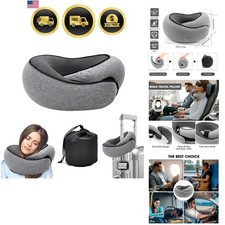 Travel Pillow Neck Pillow Memory Foam Airplane Neck Support Adjustable Travel...