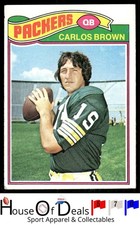 1977 Topps #104 Carlos Brown Green Bay Packers Football card Rookie RC. rookie card picture