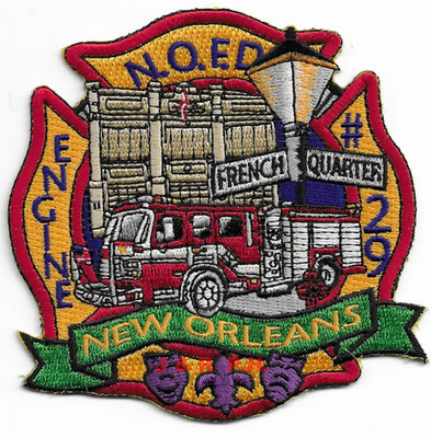 New Orleans Engine - 29 ''French Quarter'' LA (4'' x 4'' size) fire patch