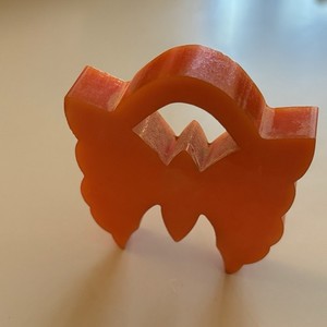 Juicy Pumpkin Catalin Bakelite Butterfly Carving Vtg “bruce Pantti”