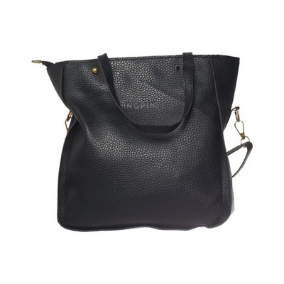 Jingpin, Handtasche, Damen, Schwarz, Einfarbig, 28, 9, 22 cm #Spm