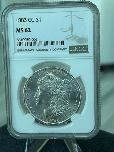 1883-CC Morgan Silver Dollar NGC MS62 Carson City $1 UNC BU CC Mint Key Date