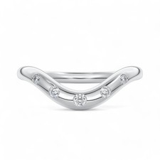 Platinum Round Cut Diamond Band 0.30 Carat Lab Grown PT950 Engagement Size 6 7